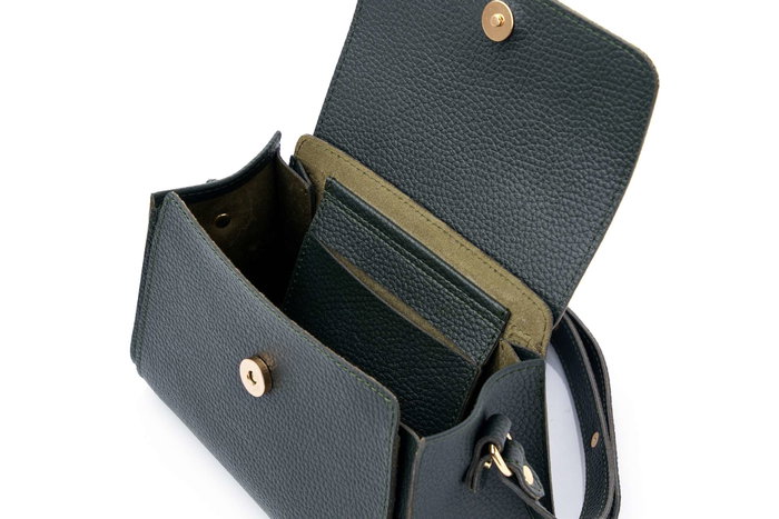 Lucky Bees Bolsa de Hombro Diana - Verde Oscuro